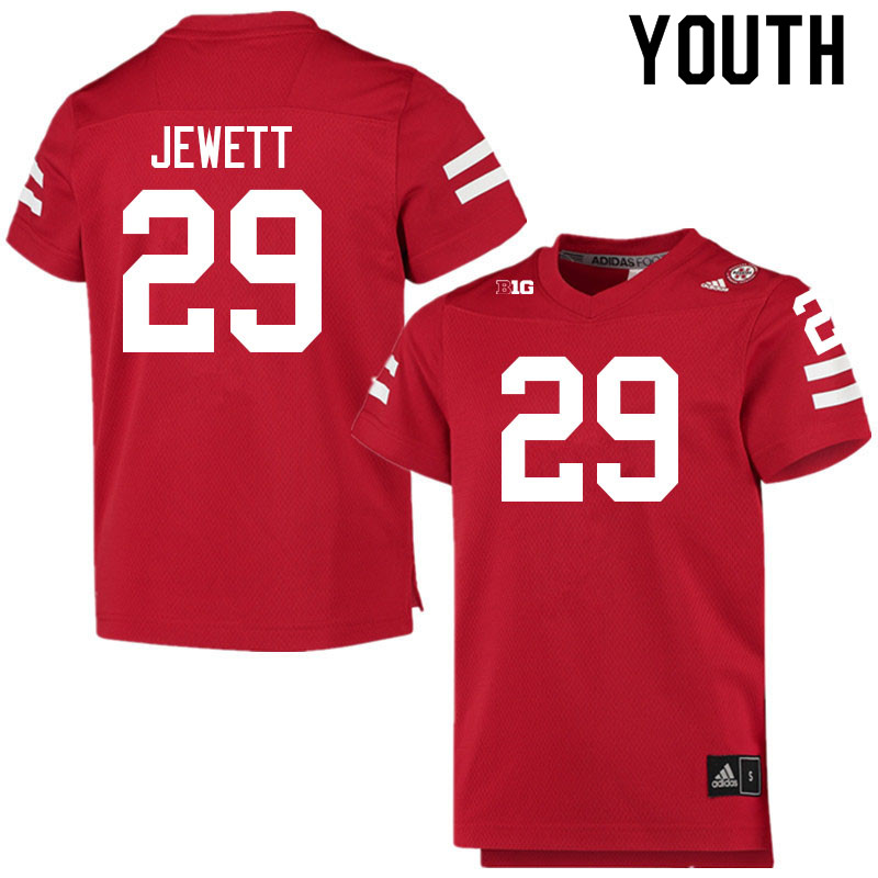 Youth #29 Cooper Jewett Nebraska Cornhuskers College Football Jerseys Sale-Scarlet - Click Image to Close